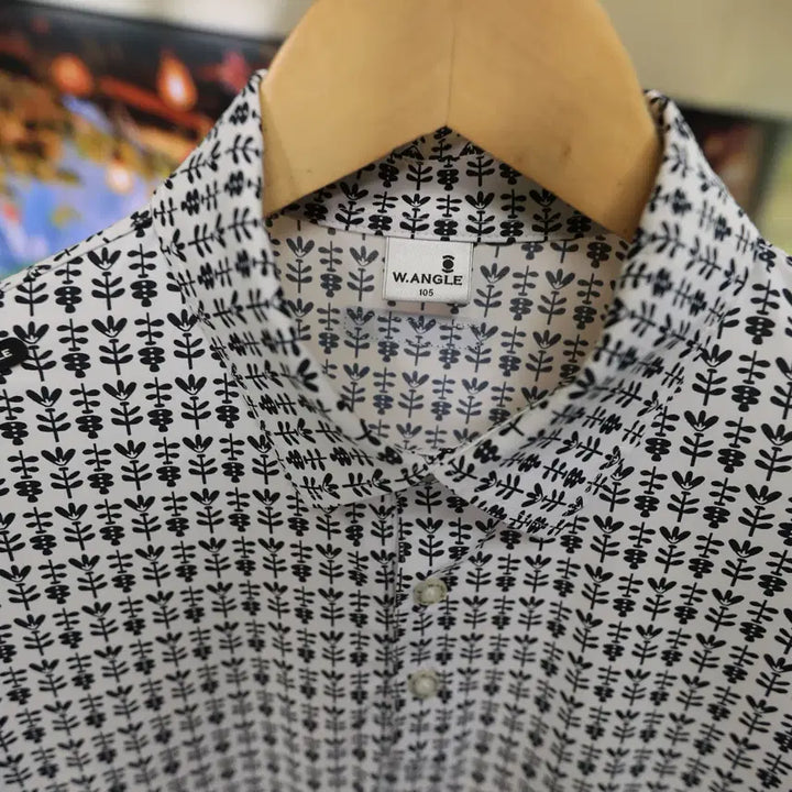 [BUNJANG] W.ANGLE Pattern Short Sleeve Shirt Size 105 / 진짜 여름 끝판왕, W.ANGLE 패턴 반팔 셔츠 105