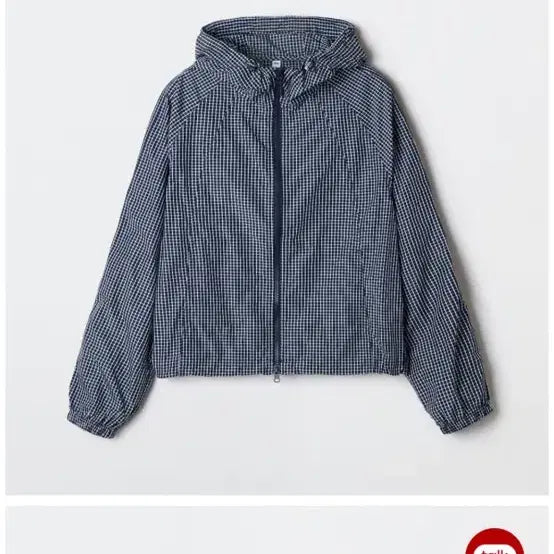[BUNJANG] SPAO Light Check Hooded Windbreaker Jacket / 스파오 바람막이 [UV차단] 라이트 체크 후드 윈드브레이