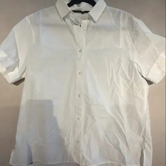 [BUNJANG] Muji White Short Sleeve Shirt / 무인양품 화이트 반팔셔츠