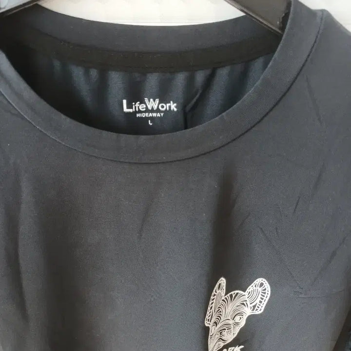 [BUNJANG] Lifework Black Cooling Short-Sleeve T-Shirt - Size L (New) / 라이프워크 블랙 냉감  반팔 티셔츠 L 새상품