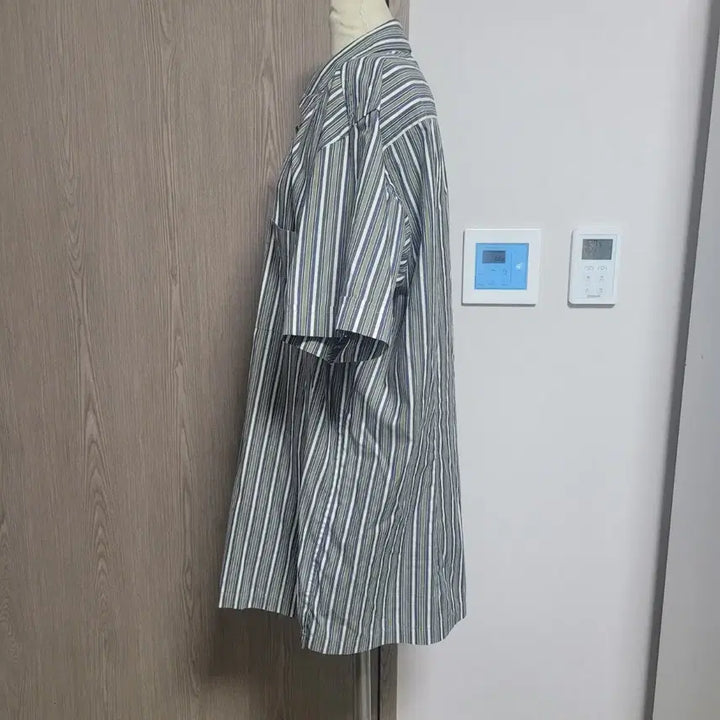 [BUNJANG] Zegna Striped Short Sleeve Shirt XL / 제냐 매장판 스트라이프 반팔 남방 셔츠 XL