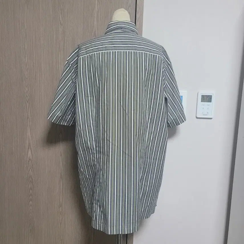 [BUNJANG] Zegna Striped Short Sleeve Shirt XL / 제냐 매장판 스트라이프 반팔 남방 셔츠 XL