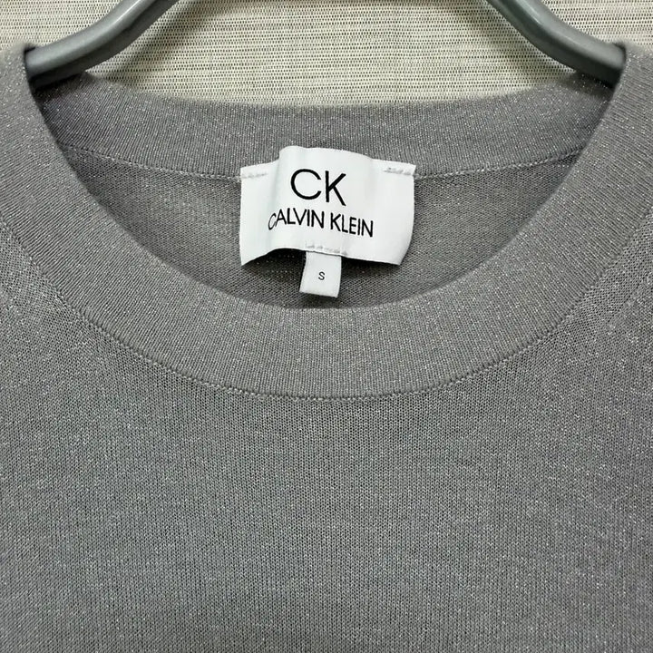 [BUNJANG] Calvin Klein Grey Knit Sweater / CK 캘빈클라인 그레이 여름니트