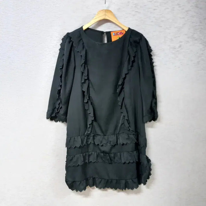 [BUNJANG] Lucky Chouette Black Frill Dress Women&