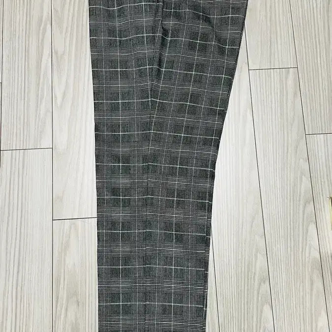 [BUNJANG] Light Gray Checkered Cotton Slacks - Golf Wear / 연회색 체크 슬랙스 면바지 골프웨어