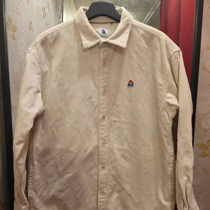 [BUNJANG] Hazzys Ivory Corduroy Shirt Size 100 / 7/54 헤지스 아이보리 코듀로이 셔츠 100사이즈