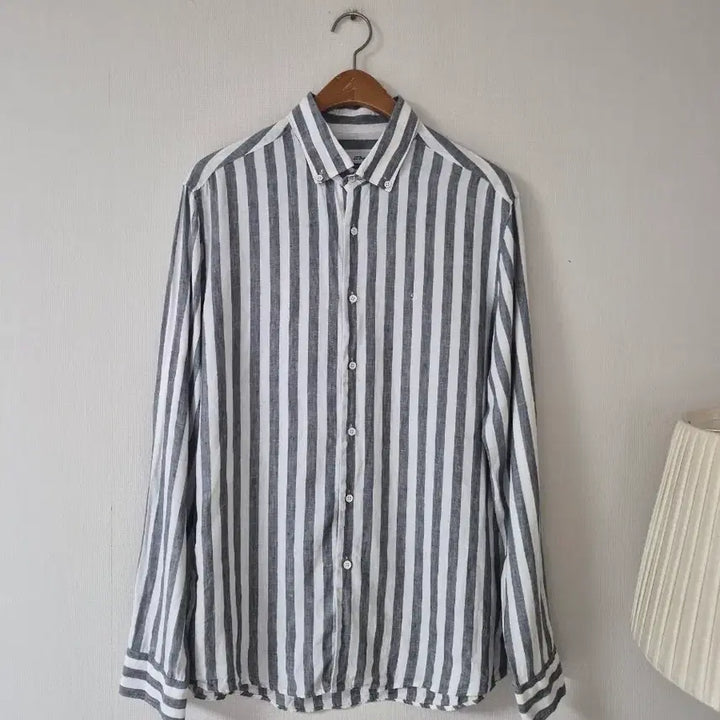 [BUNJANG] Dupont Stripe Linen Shirt / 듀퐁스트라이프린넨셔츠