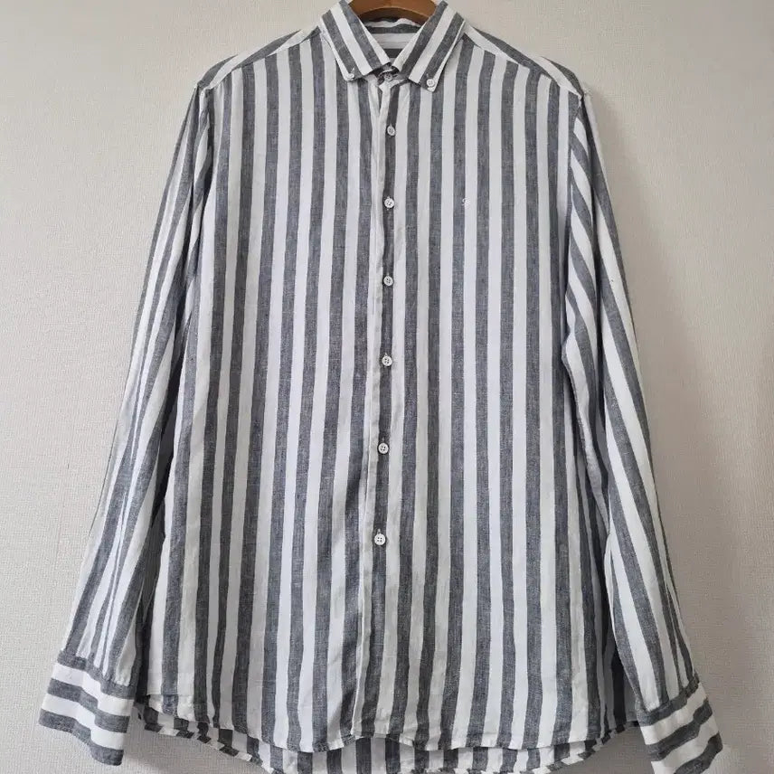 [BUNJANG] Dupont Stripe Linen Shirt / 듀퐁스트라이프린넨셔츠