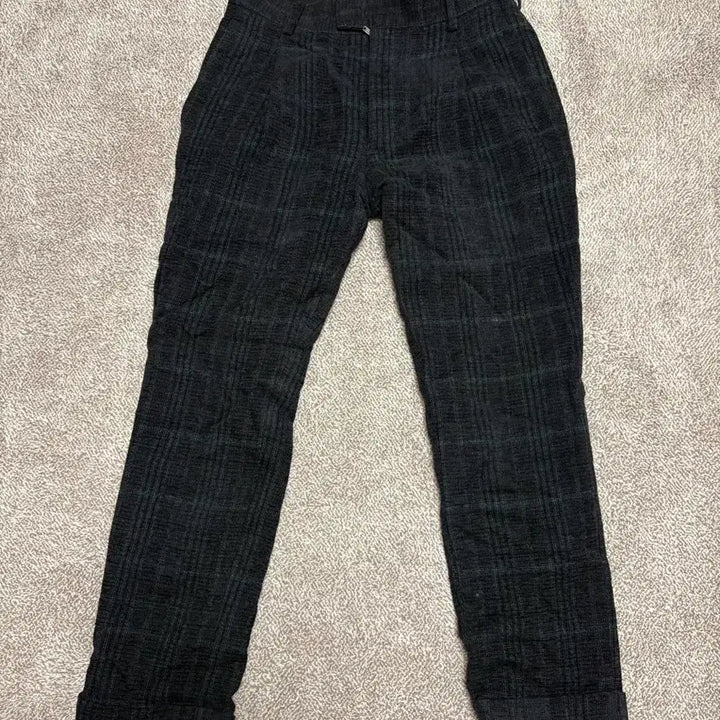 [BUNJANG] Sacai 14AW Acrylic Wool Check Roll-up Tapered Pants / 사카이 14AW 아크릴 울 체크 롤업 테이퍼드 팬츠