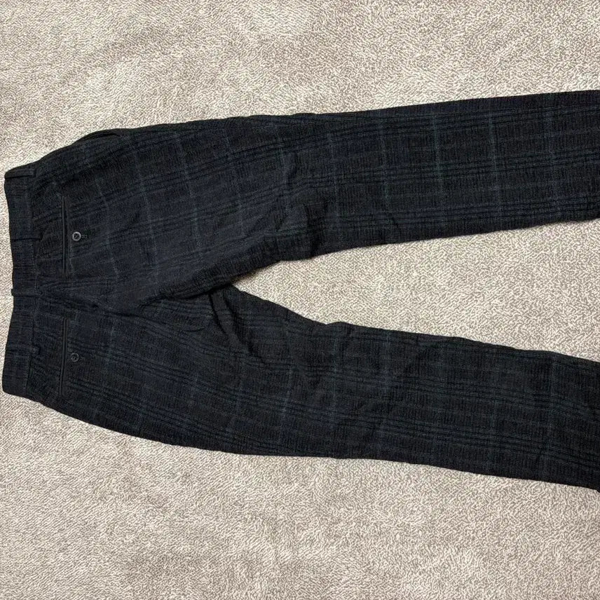 [BUNJANG] Sacai 14AW Acrylic Wool Check Roll-up Tapered Pants / 사카이 14AW 아크릴 울 체크 롤업 테이퍼드 팬츠