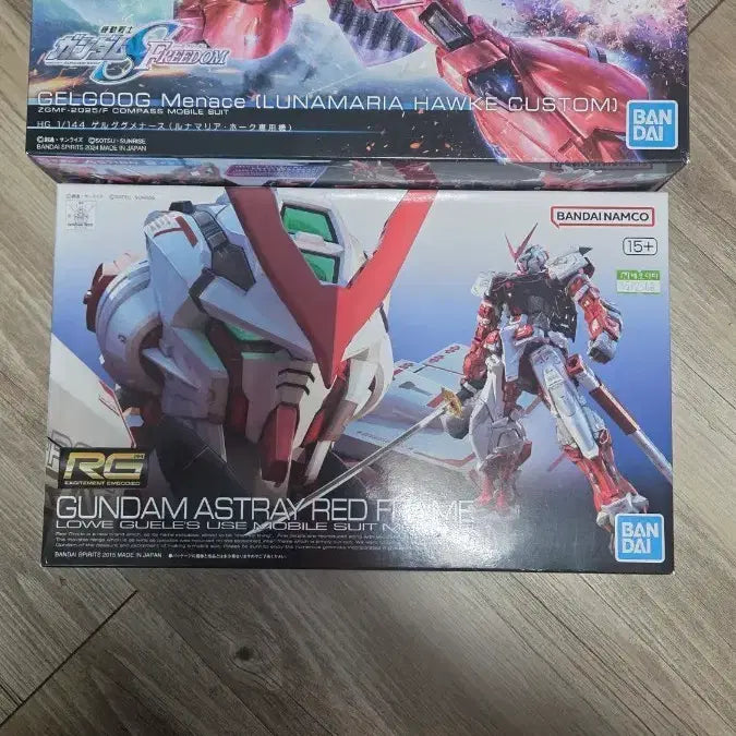 [BUNJANG] HG G elgoog Menace + RG Gundam Astray Red Frame Gunpla Set / 급처) HG 겔구그 메나스 + RG 건담 아스트레이 레드프레임 건프라