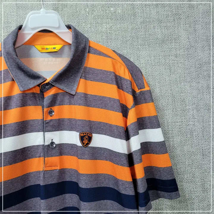 [BUNJANG] Macaw Orange Grey Short Sleeve T-Shirt Men&