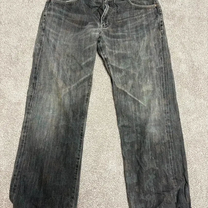 [BUNJANG] Comme des Garçons Homme Black Denim Military Pants / 꼼데가르송 옴므 밀리터리 흑청 데님 팬츠
