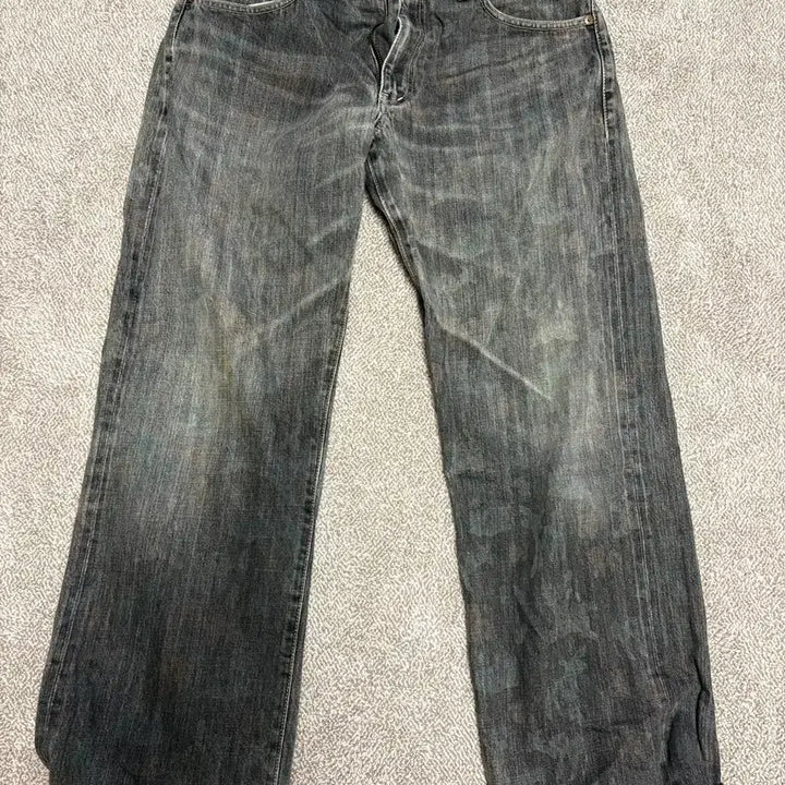 [BUNJANG] Comme des Garçons Homme Black Denim Military Pants / 꼼데가르송 옴므 밀리터리 흑청 데님 팬츠