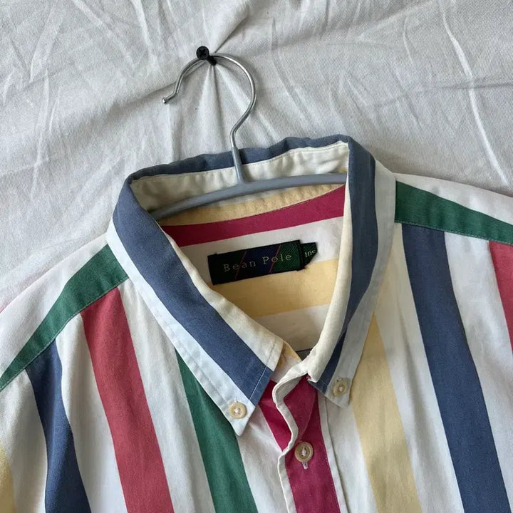 [BUNJANG] Beanpole Striped Short-Sleeve Shirt / 빈폴 스트라이프 반팔셔츠