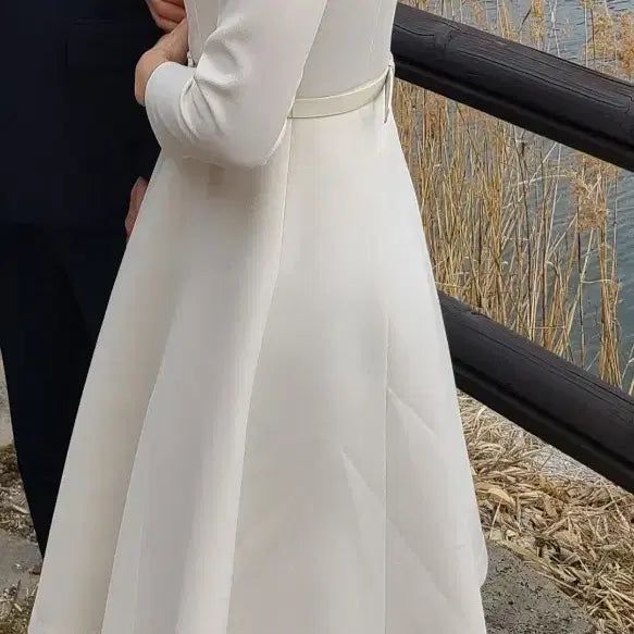 [BUNJANG] JIGOTT Square Neck Flare Two-Piece Wedding Guest Dress / 지고트 스퀘어넥 플레어 2부 피로연 상견례 원피스