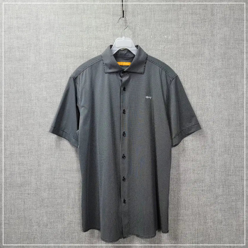 [BUNJANG] Louis Castel Black Pattern Short Sleeve Shirt Men&