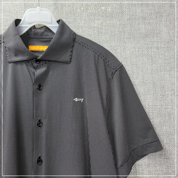 [BUNJANG] Louis Castel Black Pattern Short Sleeve Shirt Men&