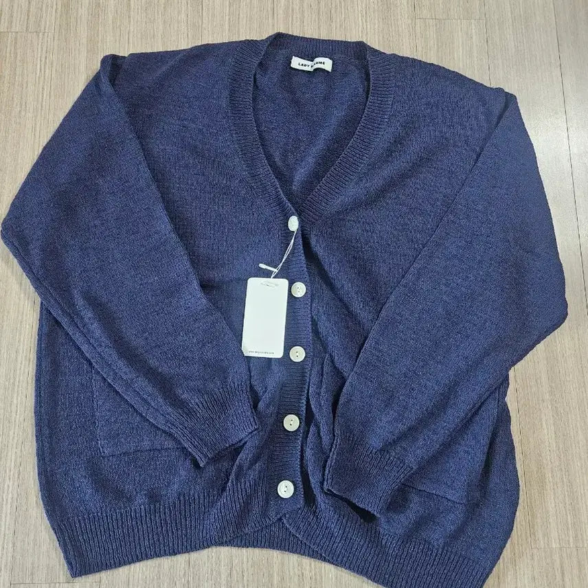 [BUNJANG] LADY VOLUME Navy Cardigan / LADY VOLUME 네이비 가디건