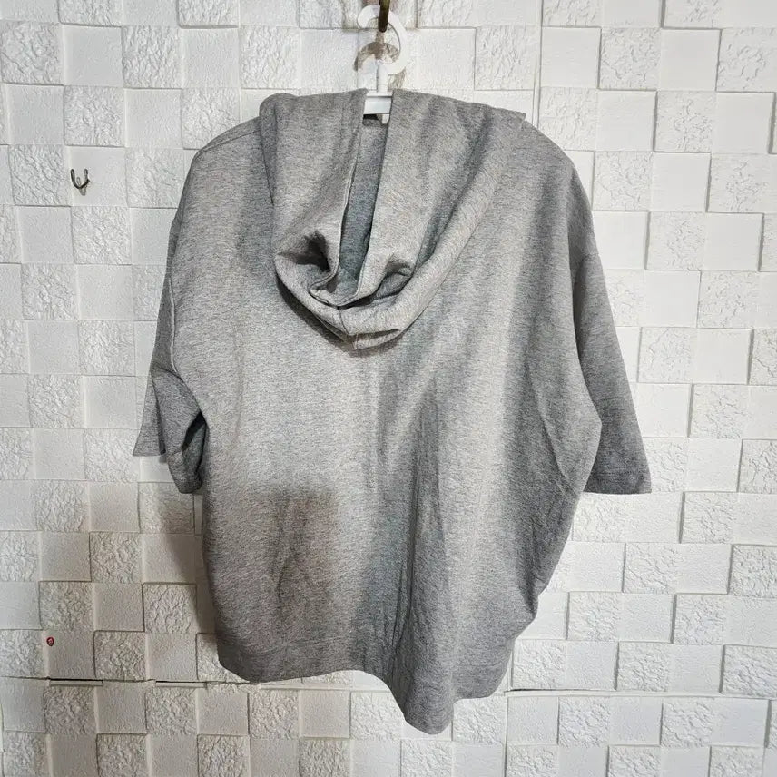 [BUNJANG] Grey Short Sleeve Hoodie / 회색 반팔 후드티