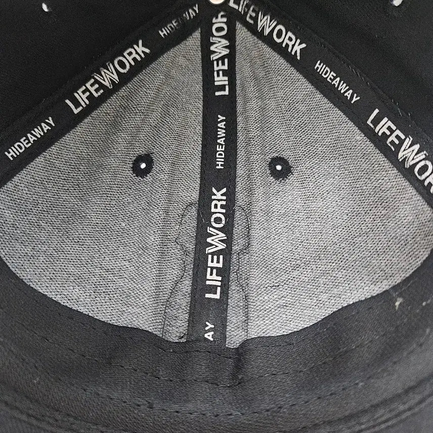 [BUNJANG] Life Work Black Embroidered Dog Ball Cap / 라이프워크블랙 강아지 자수 볼캡 모자