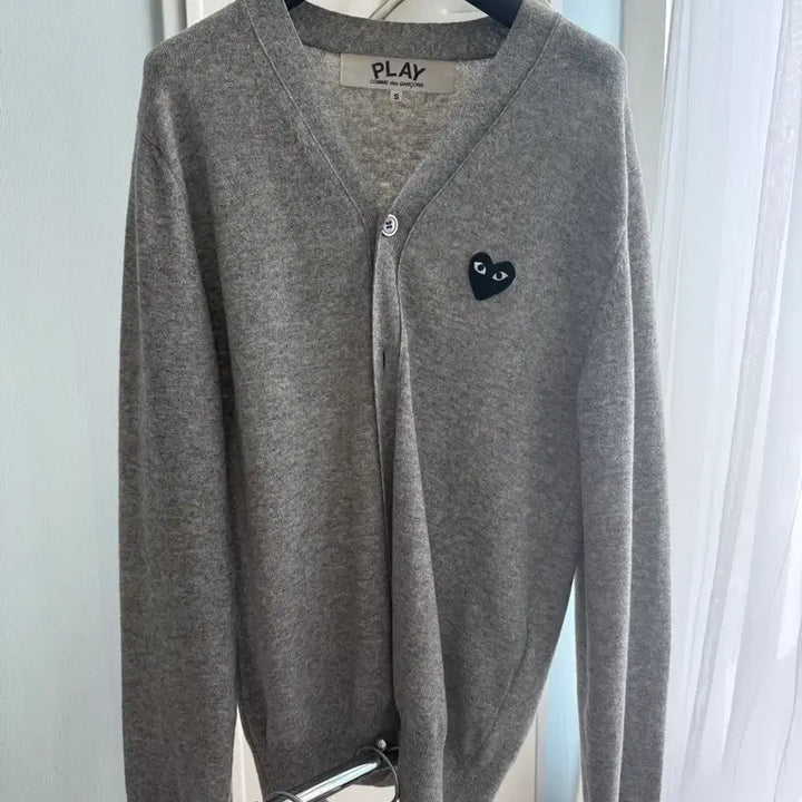 [BUNJANG] Comme des Garçons PLAY Cardigan Grey Size S / 꼼데가르송 PLAY 가디건 그레이 S