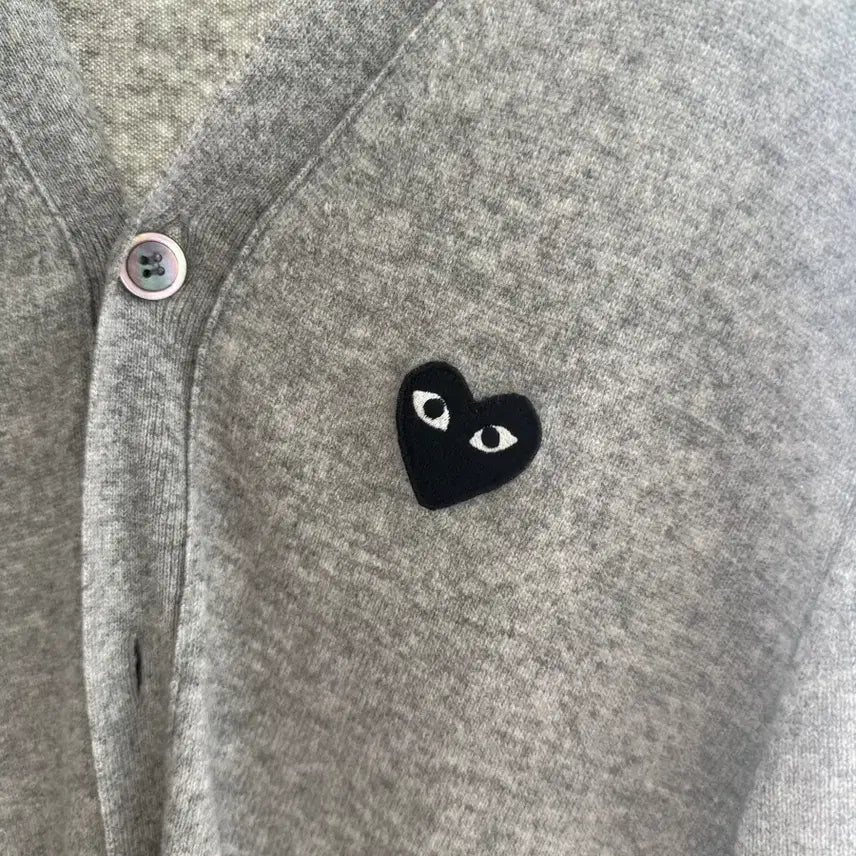 [BUNJANG] Comme des Garçons PLAY Cardigan Grey Size S / 꼼데가르송 PLAY 가디건 그레이 S