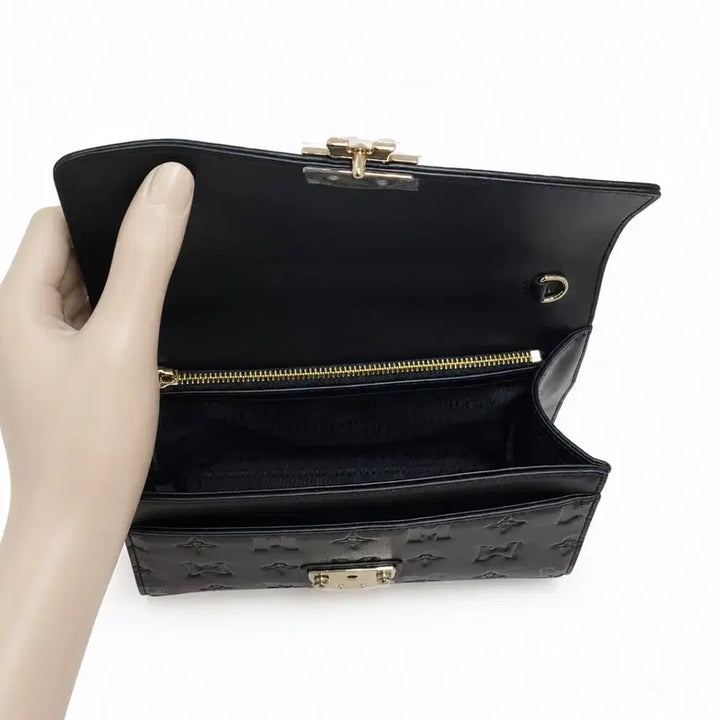 [BUNJANG] Metrocity Black Leather Crossbody Shoulder Bag / 메트로시티 (새상품) 블랙 크로스백 숄더백