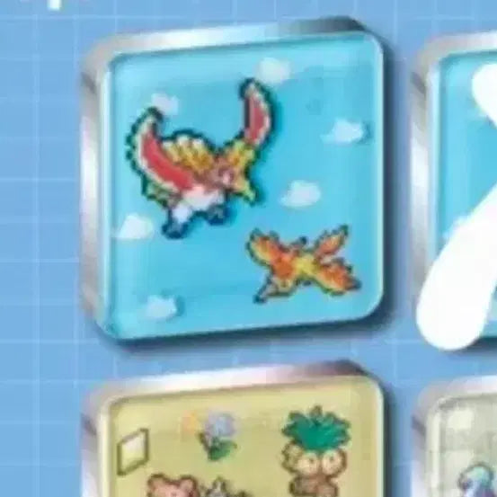 [BUNJANG] Pokemon Layer Magnet Gacha Set: Ho-Oh + Moltres / 포캣몬 레이어 마그넷 가챠 칠색조+파이어