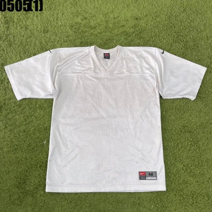 [BUNJANG] Nike White Mesh Football Jersey Short Sleeve M / 나이키 화이트 메쉬 풋볼 져지 반팔 M