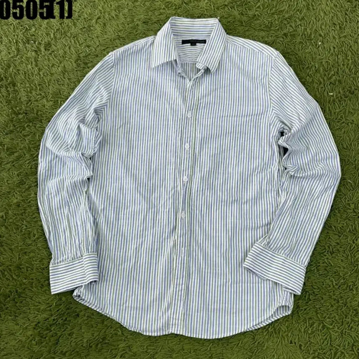 [BUNJANG] Solid Homme Striped Long Sleeve Shirt Men&