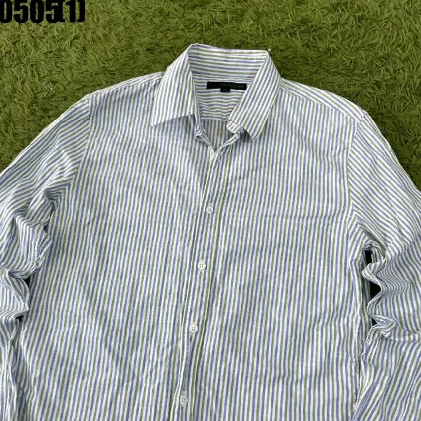 [BUNJANG] Solid Homme Striped Long Sleeve Shirt Men&
