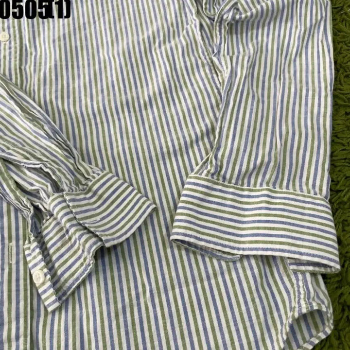 [BUNJANG] Solid Homme Striped Long Sleeve Shirt Men&