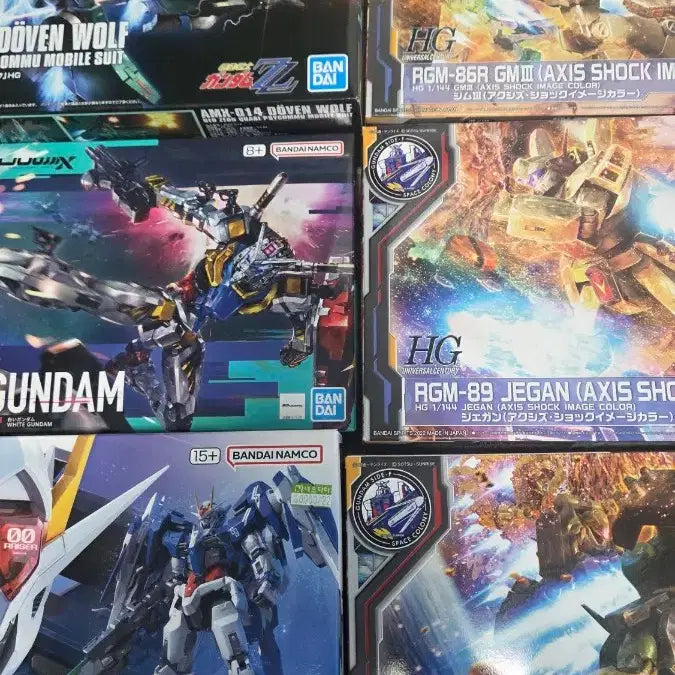 [BUNJANG] Gunpla Bundle Set: 00 Gundam, Doven Wolf, G-Line, Hayate Custom / 건프라 일괄로 급처(더블오/도벤울프/엑시즈3인방/하얀건담)