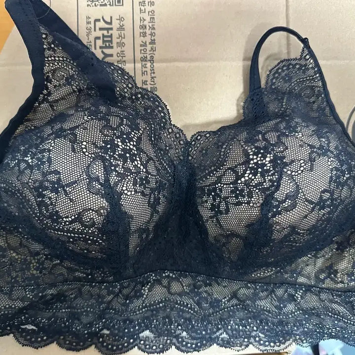 [BUNJANG] Lace Bra - Black / 레이스 브라 블랙