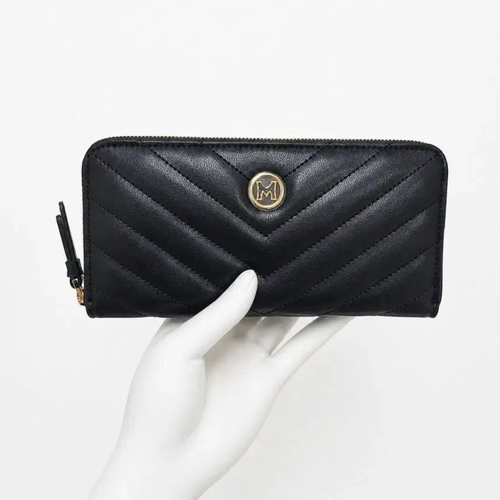 [BUNJANG] Metrocity Black Quilted Long Wallet / [METROCITY] 메트로시티 (새상품) 블랙 퀼팅 장지갑