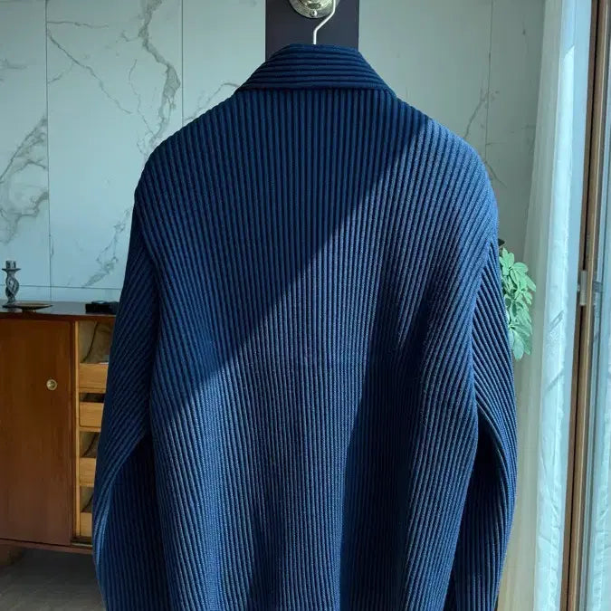 [BUNJANG] Homme Plissé Issey Miyake Zip-Up Collar Jacket (Navy) / 옴므플리세 집업 카라자켓 (네이비)