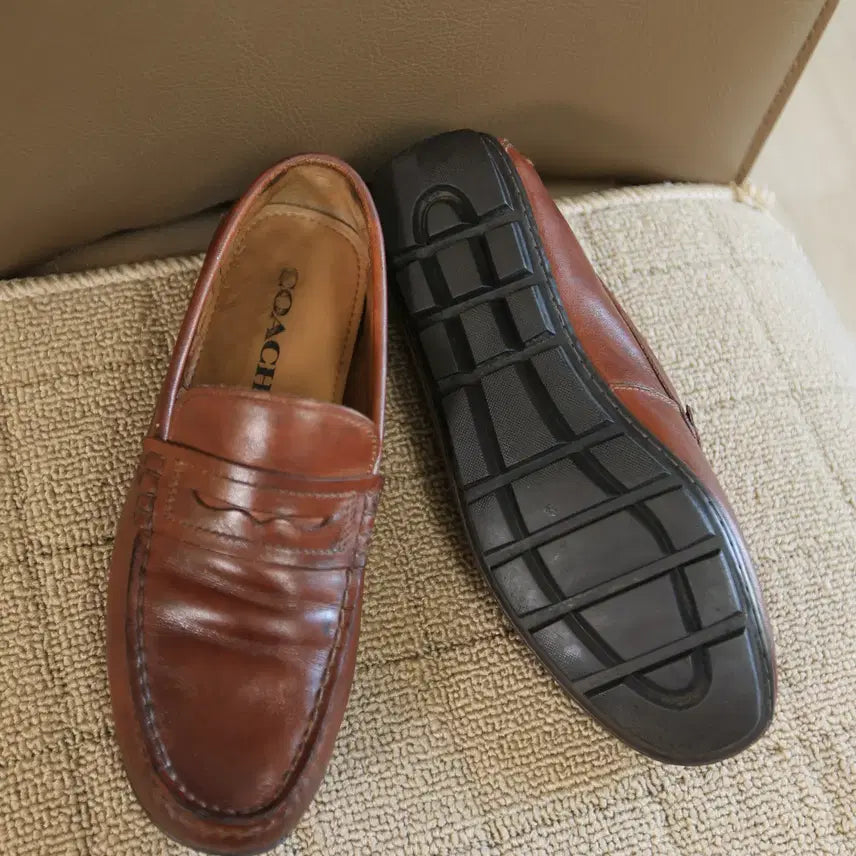 [BUNJANG] COACH Brown Leather Driving Loafers - US 8D (EUR 41 / KR 255) / 코치 COACH 브라운 가죽 드라이빙 로퍼