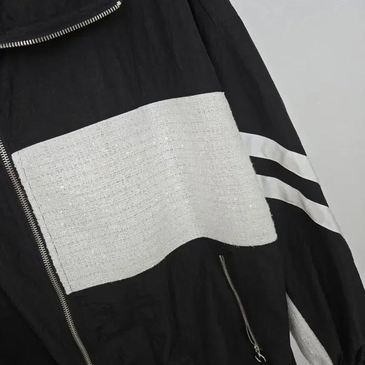 [BUNJANG] Tweed Color-Block Windbreaker / 트위드 바람막이