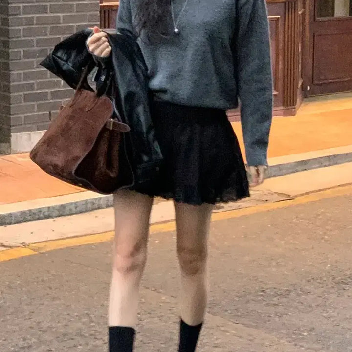 [BUNJANG] Trendier Apparel Lace Frill Mini Skirt / 트렌디어패럴 레이스 프릴 치마 무료배송
