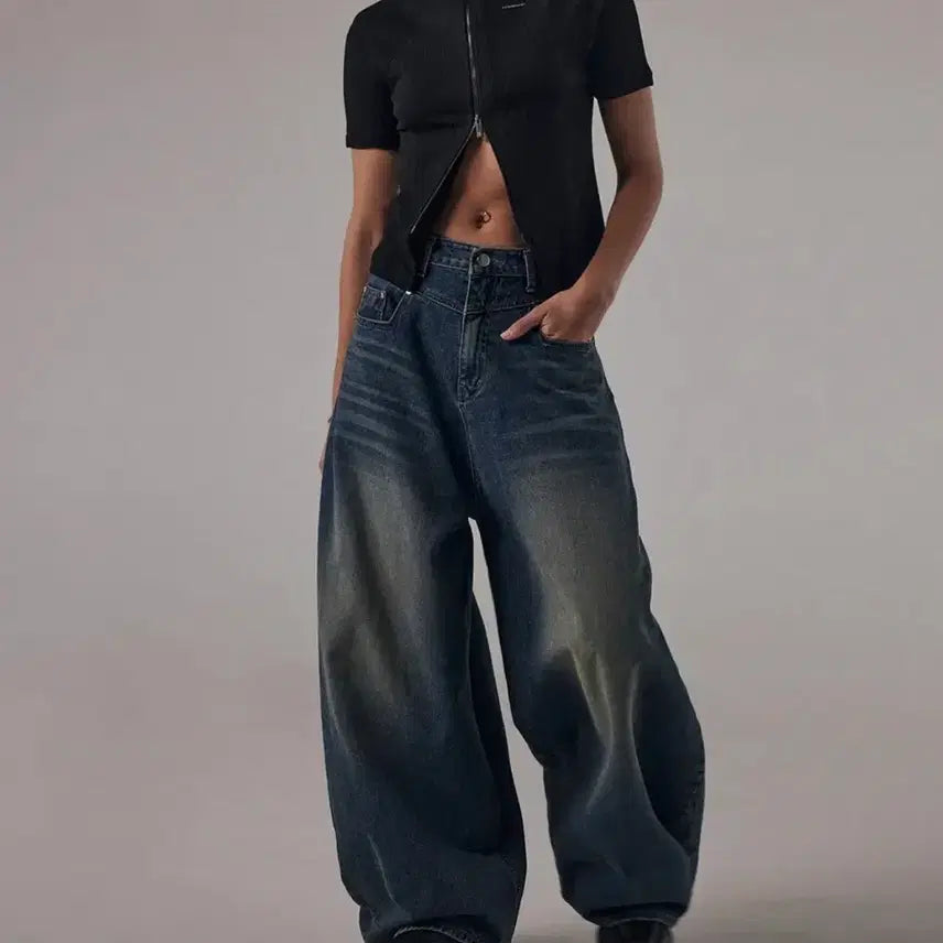 [BUNJANG] Trimingbird York Denim Pants Dark Blue / 트리밍버드 요크 데님 팬츠 다크블루