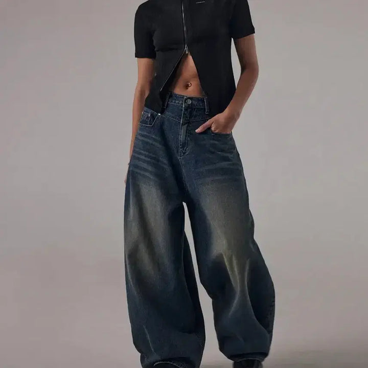 [BUNJANG] Trimingbird York Denim Pants Dark Blue / 트리밍버드 요크 데님 팬츠 다크블루