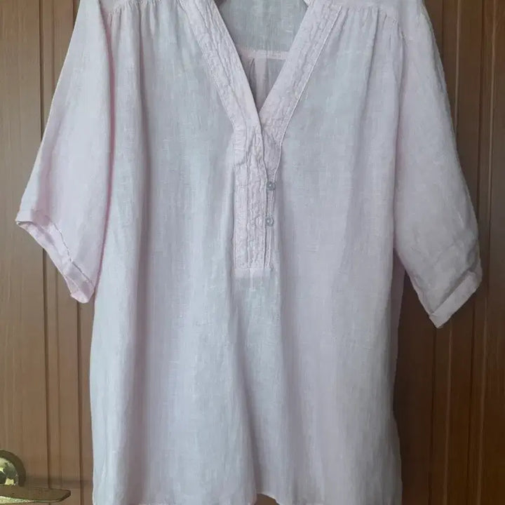 [BUNJANG] Zara Linen Blouse Pink / 자라 린넨 블라우스 핑크