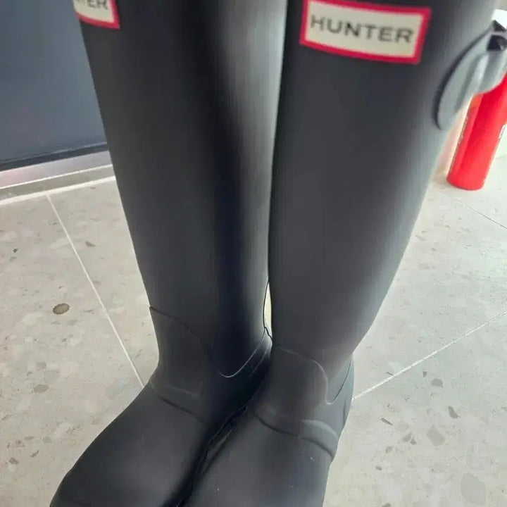 [BUNJANG] Hunter Black Long Rain Boots Size 230 / 헌터 블랙 롱 레인부츠 230