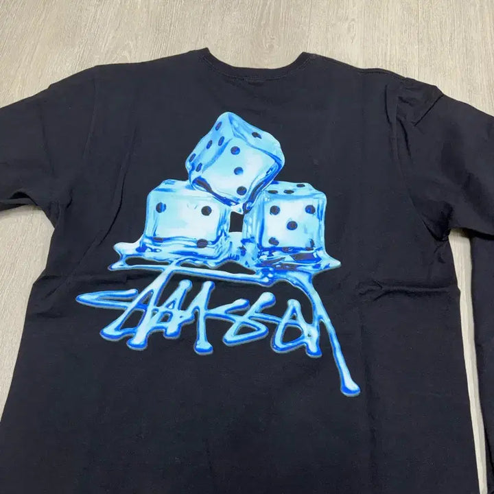 [BUNJANG] Stussy Melted Logo T-Shirt Black L / 스투시 멜티드 티셔츠  블랙 L