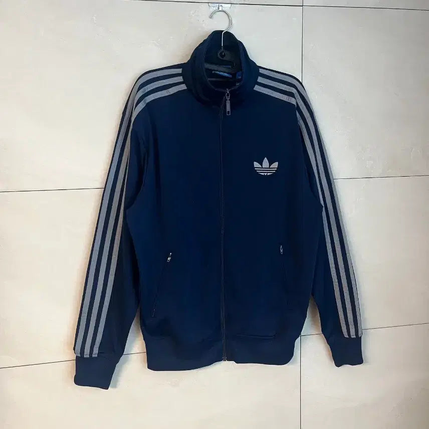 [BUNJANG] Adidas Old Firebird Track Jacket Navy/Grey / [100] 아디다스 구파이어버드 대장 져지 네이비/그레이 라인