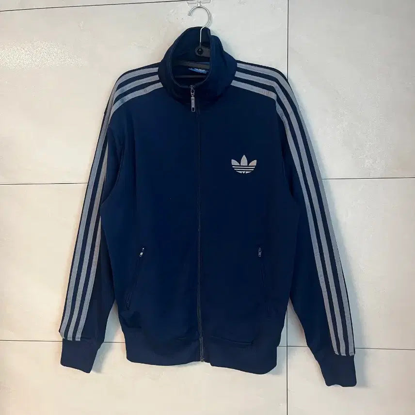 [BUNJANG] Adidas Old Firebird Track Jacket Navy/Grey / [100] 아디다스 구파이어버드 대장 져지 네이비/그레이 라인
