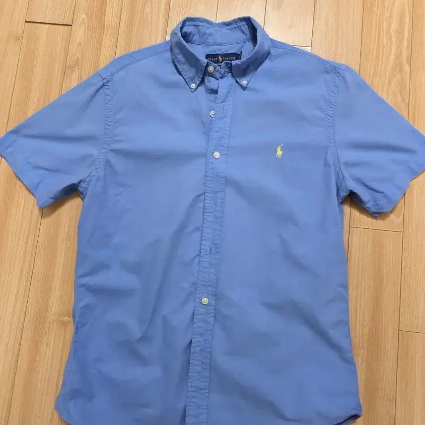 [BUNJANG] Polo Ralph Lauren Blue Short Sleeve Shirt - Medium (100) / 폴로 랄프로렌 반팔 셔츠 블루M(100)
