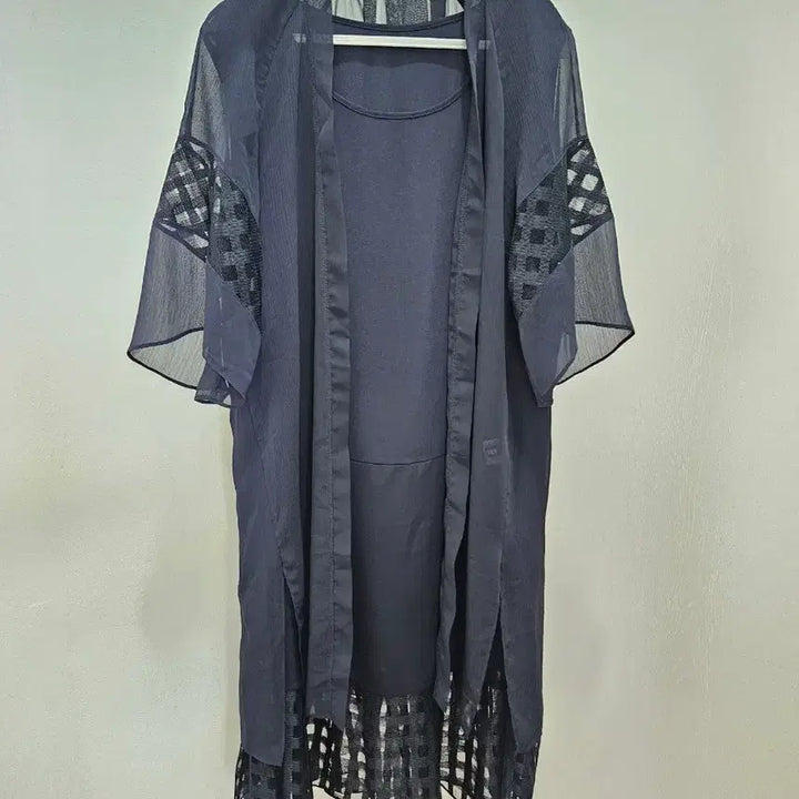 [BUNJANG] Rodier See-Through Dress Cardigan Set / RODIER 시스루 원피스 가디건 세트