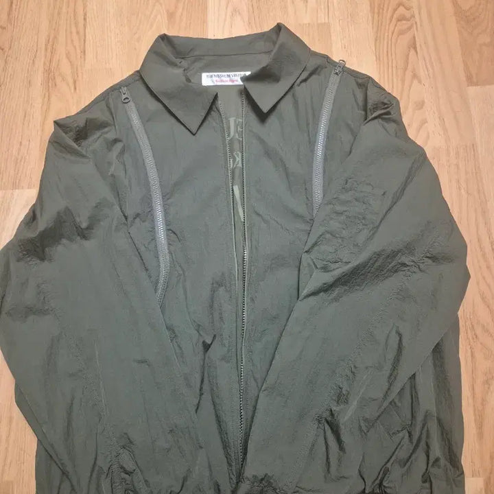 [BUNJANG] TheMuseumVisitor Khaki Windbreaker Jacket XXL / 더뮤지엄비지터 윈드브레이커 카키 바람막이 XXL